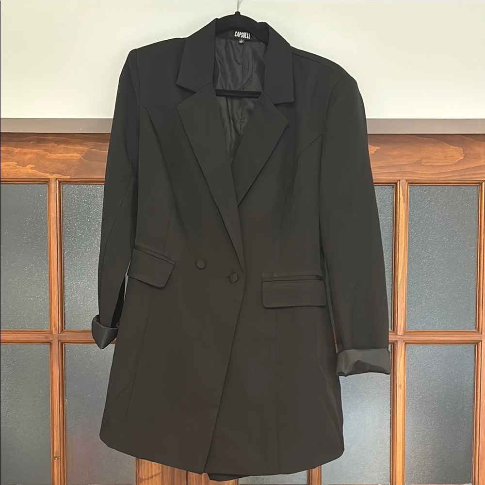 NWT Simons Black Romper Blazer Dress